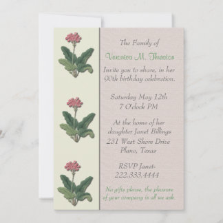 Vintage florale Botanische Geburtstagsparty Einlad Einladung