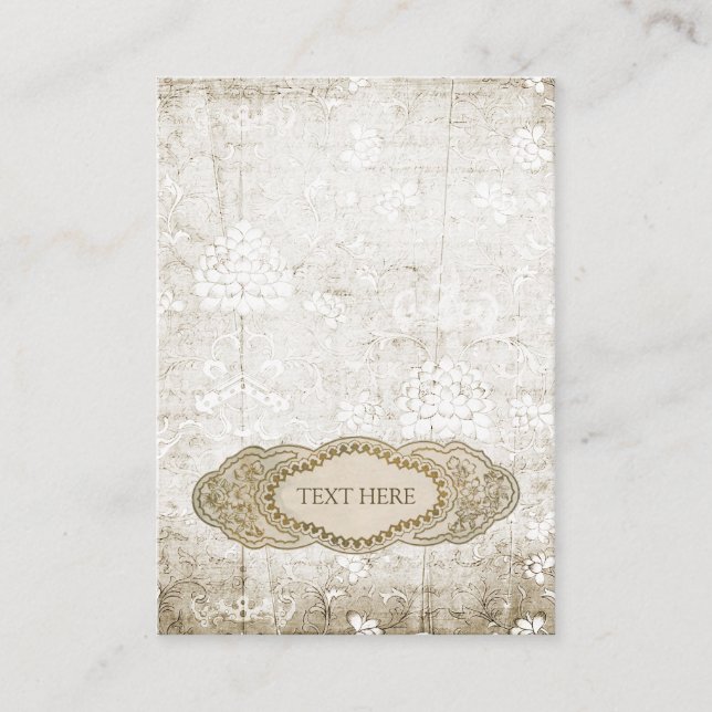 Vintage florale Einladungskarte wird eingesetzt (Vorderseite)