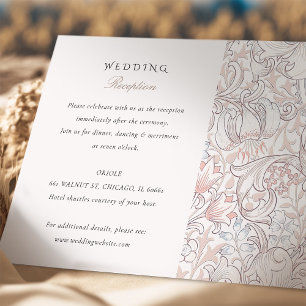 Vintage florale Elegance Hochzeitskarte Begleitkarte