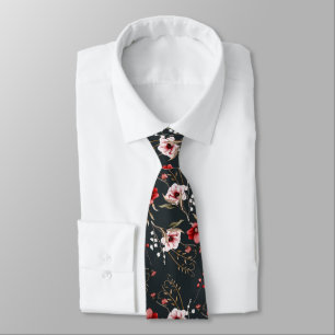 Vintage florale Elegante Muster Wasserfarben Blume Krawatte
