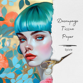 Vintage florale Frauenkleidung Seidenpapier