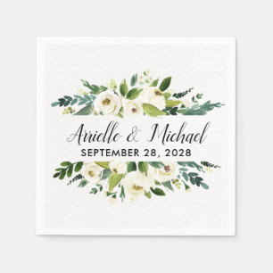 Vintage Florale Grünpflanzen Garten Hochzeitsservi Serviette