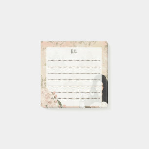 Vintage florale Hinweise mit Seeligen Silhouetten Post-it Klebezettel