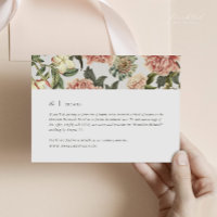 Vintage florale Hochzeitskarte