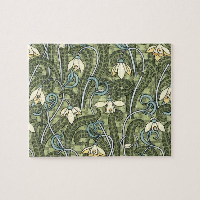 Vintage florale Jugendstil-Blume (Horizontal)