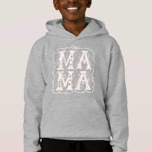 Vintage florale MAMA Typografie Hoodie