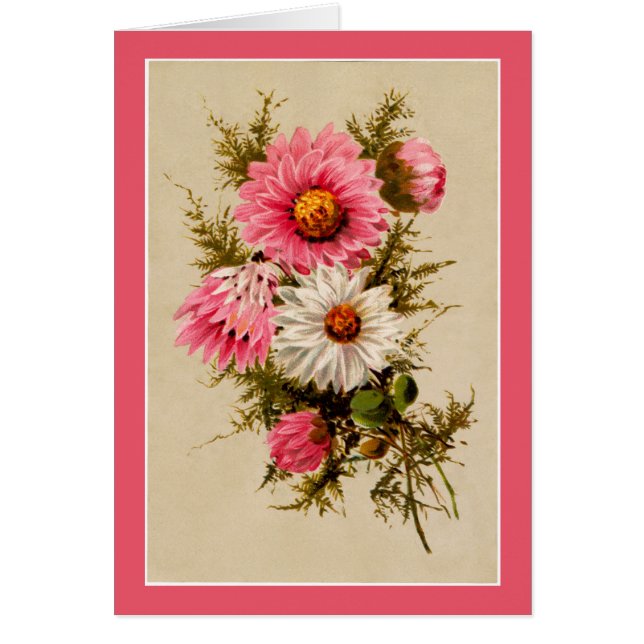 Vintage florale Note Card (Vorne)