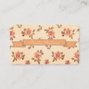 Vintage florale viktorianische Jugendstil-Kunst m Visitenkarte