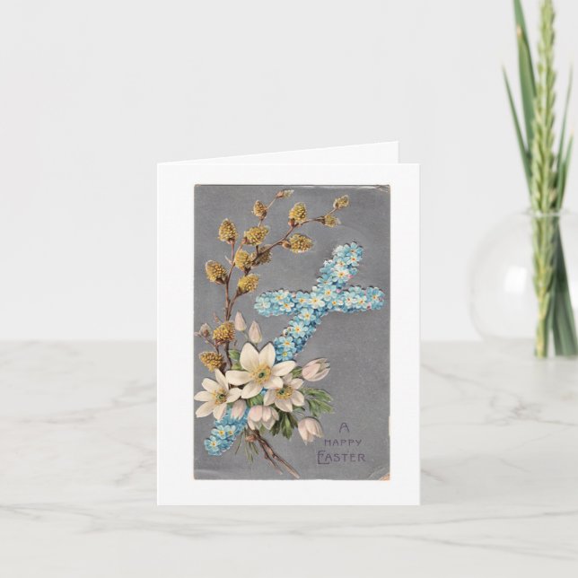 Vintage Florenkarte Feiertagskarte (Vorderseite)