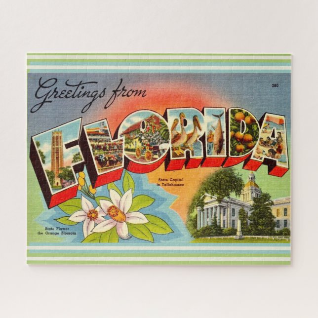 Vintage Florida-Gruß (Horizontal)