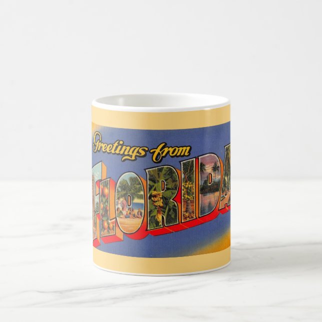 Vintage Florida Grüße Kaffeetasse (Mittel)