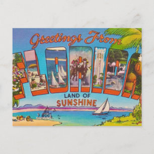 Vintage Florida Postkarte