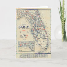 Vintage Florida-Straßenkarte