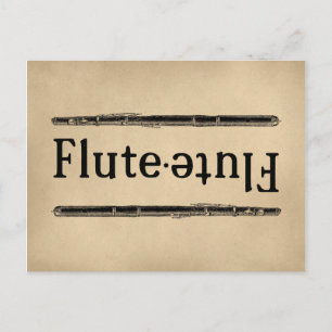 Vintage Flöte Postkarte
