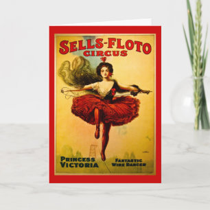 Vintage Floto-Zirkusposter zum Verkauf Karte