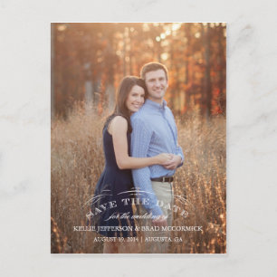 Vintage Flourish Enregistrer la date Carte postale