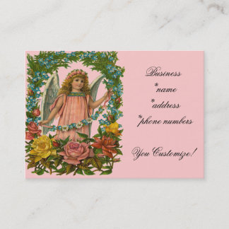 Vintage *Flower Angel* Geschäfts-Karten Visitenkarte