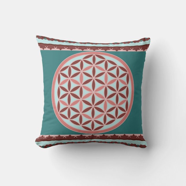 "Vintage Flower of Life"  Kissen (Vorderseite)