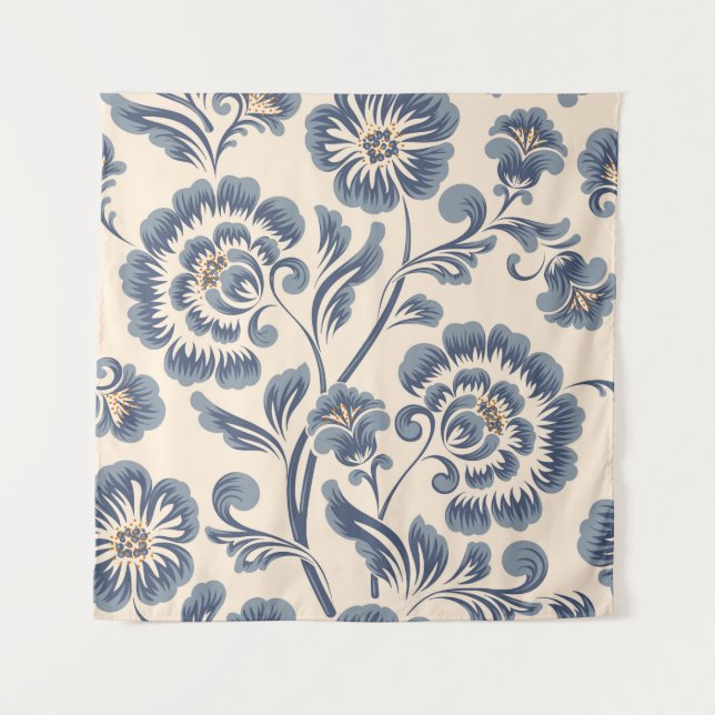 Vintage flower seamless pattern element. Elegant t Wandteppich (Vorderseite)