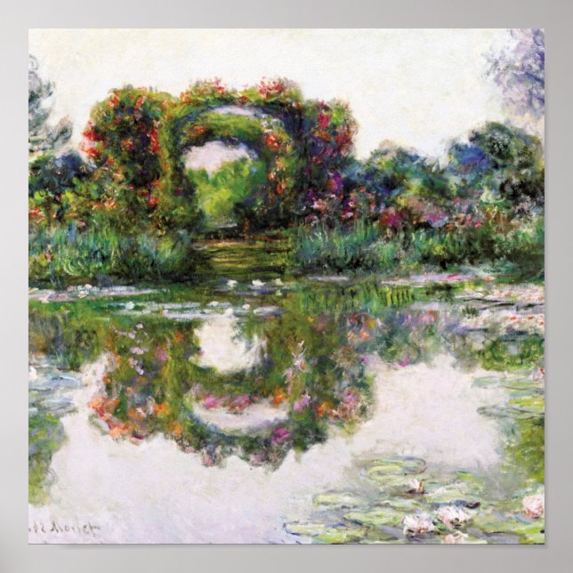 Vintage Flowering Arches Giverny Claude Monet Poster (Vorne)