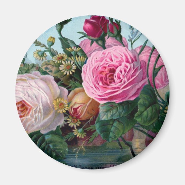 Vintage Flowers Magnet  (Vorne)