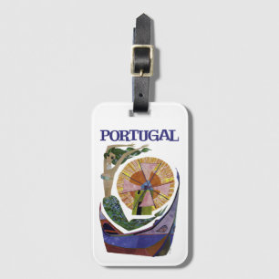 Vintage Fluggesellschaft Portugal Gepäckanhänger