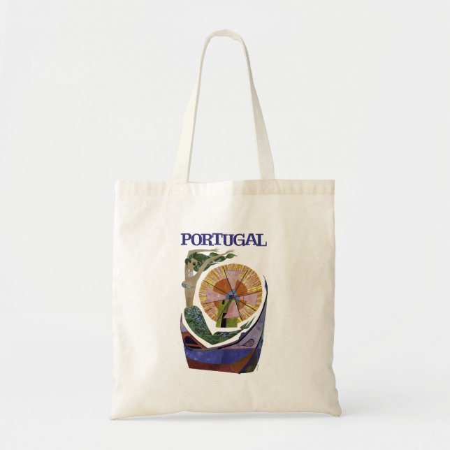 Vintage Fluggesellschaft Portugal Tragetasche (Vorne)