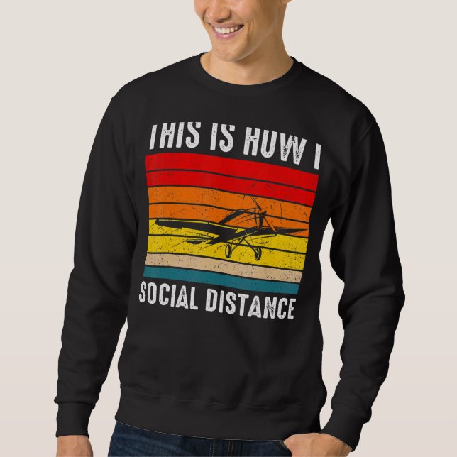 Vintage Fluglotsenflugschule Sweatshirt (Vorderseite)