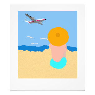 Vintage-Flugposter Fotodruck
