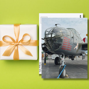 Vintage Flugzeug B-25 Mitchell Bomber Geburtstag Postkarte