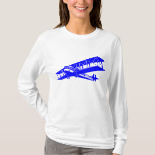 Vintage Flugzeug - Blau T-Shirt