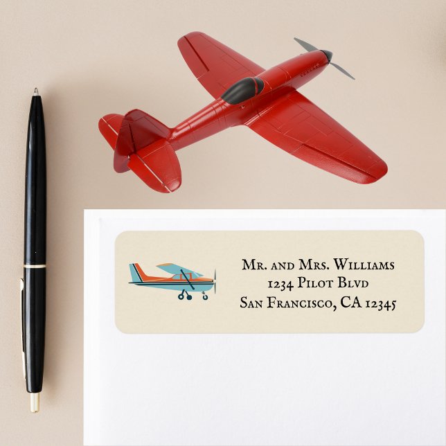 Vintage-Flugzeug Cessna-Luftfahrt-Rücksendeadresse (Von Creator hochgeladen)