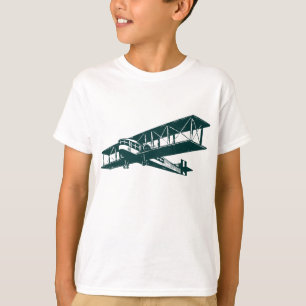 Vintage Flugzeug - Dunkelgrün T-Shirt
