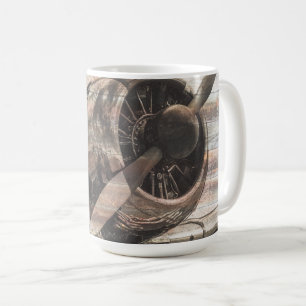 Vintage-Flugzeug Kaffeetasse