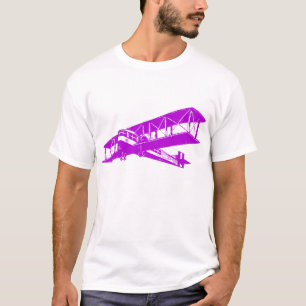 Vintage Flugzeug - Lila T-Shirt