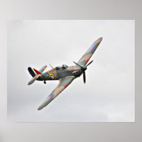 Vintage-Flugzeug Militärjäger-Flugzeug ww2