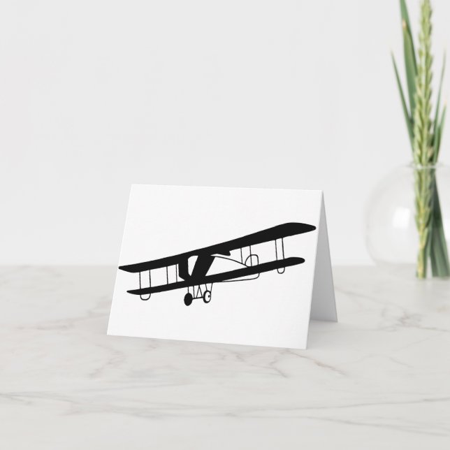 Vintage Flugzeug-Mitteilungskarten Karte (Vorderseite)