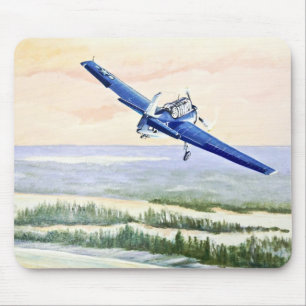 Vintage-Flugzeug Mousepad