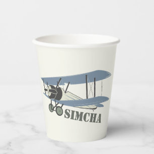 Vintage-Flugzeug Pappbecher