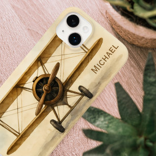 Vintage-Flugzeug-Pilot-Name Lustige Luftfahrt Styl Case-Mate iPhone 14 Plus Hülle