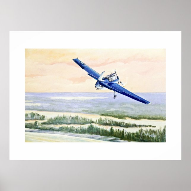 Vintage-Flugzeug Poster (Vorne)