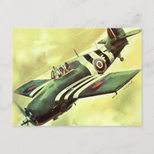 Vintage-Flugzeug Postkarte