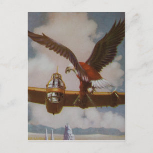 Vintage-Flugzeug-Postkarte Postkarte