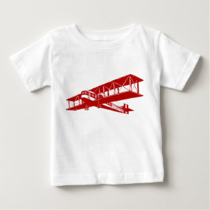Vintage Flugzeug - Rubinrot Baby T-shirt