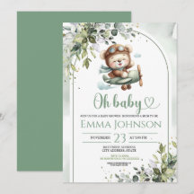 Vintage-Flugzeug-Teddybär-Baby-Party