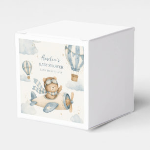 Vintage-Flugzeug-Teddybär-Baby-Party Geschenkschachtel