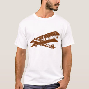Vintage Flugzeug - Walnuss T-Shirt