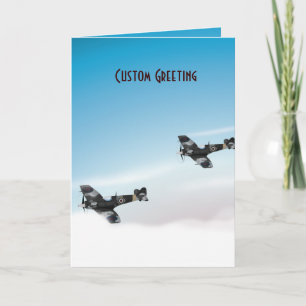 Vintage-Flugzeuge Karte