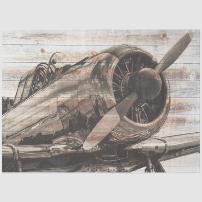Vintage Flugzeugentwertung Seidenpapier (Vorderseite)