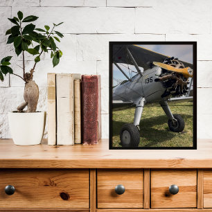 Vintage-Flugzeugfoto für Pilot Aviation Poster